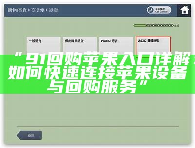 “91回购苹果入口详解：如何快速连接苹果设备与回购服务”